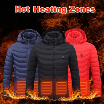 Verwarmde Thermojas/Winterjas Wind - en Waterdicht - unisex