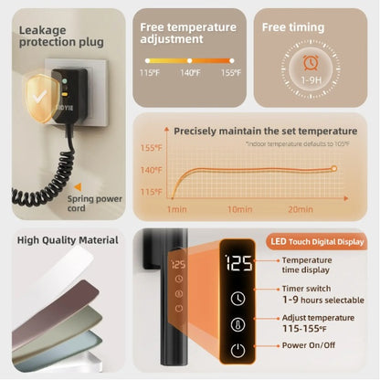 SIOYIE Elektrische verwarmde handdoekrek