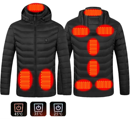 Verwarmde Thermojas/Winterjas Wind - en Waterdicht - unisex